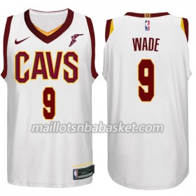 Maillot Homme Cleveland Cavaliers Dwyane Wade 9 Nike 2017-18 Blanc Swingman